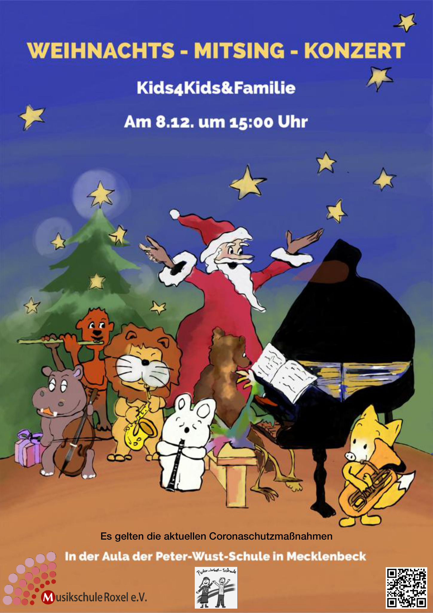 Weihnachts - Mitsing - Konzert am 8. Dezember um 15:00 Uhr