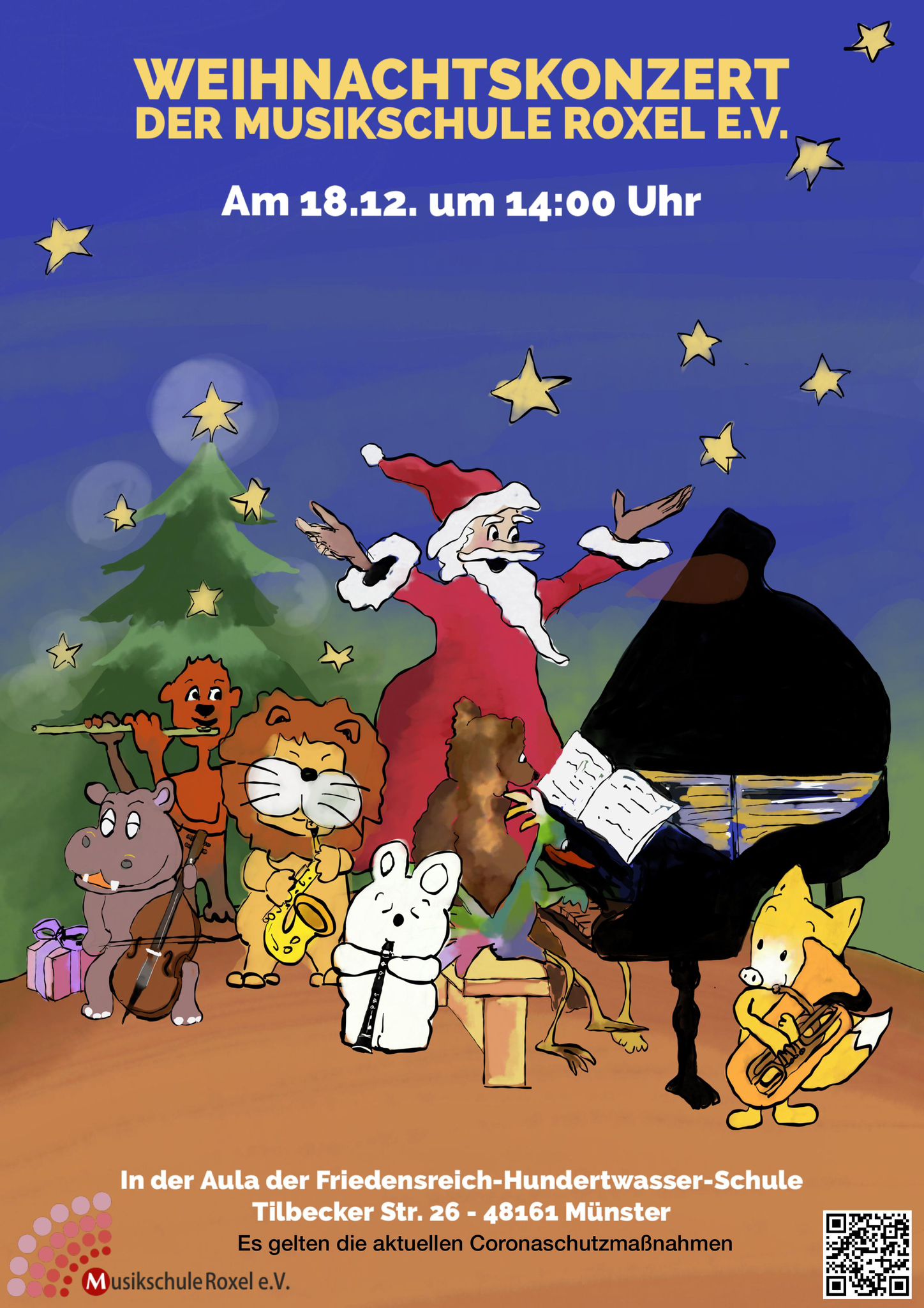 Weihnachtskonzert der Musikschule Roxel e.V. am 18.12.2022 um 14:00 Uhr